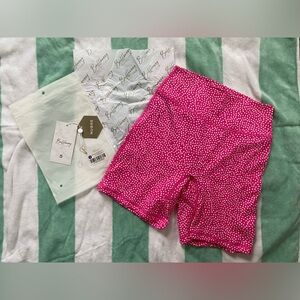 NWT SZ S 6” MIAMI VICE BOSSY PRINT SHORTS